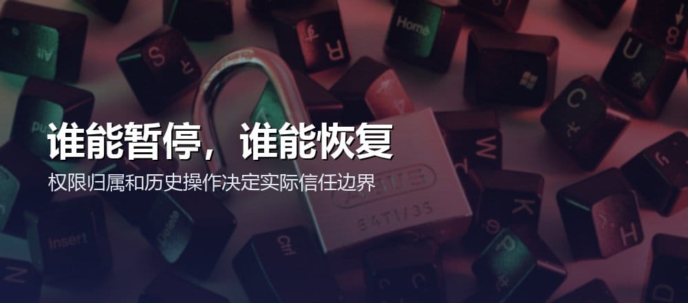 检查暂停功能时应同时核对暂停者、恢复者和角色管理员
